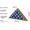 Americanflat Small Flag Display Case for Burial Flag - Fits Folded Flag - Elegant Military Flag Display Case - Plexiglass Cover - Triangle Hanging Hardware - Brown
